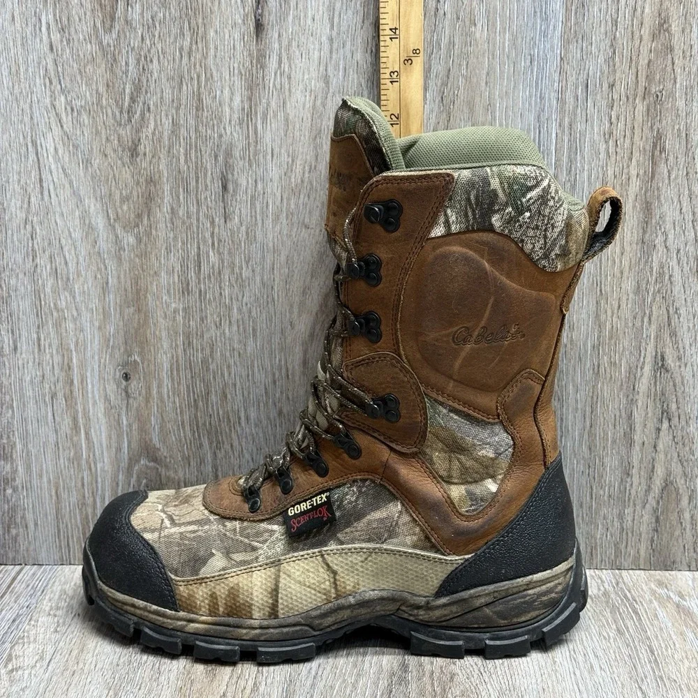 Cabela's GORE-TEX Hunting Boots Mens 10W Camo Scent-Lok Thinsulate Ultra